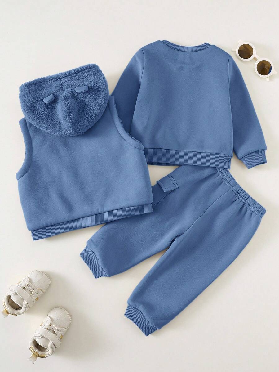 3 Peças Conjunto de Roupas de Inverno/Outono para Bebê unissex