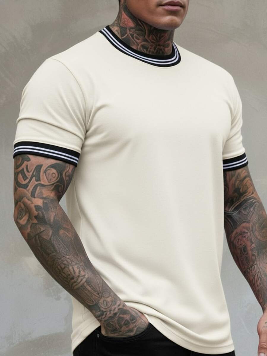 CAMISETA GUARNIÇÃO LISTRADA