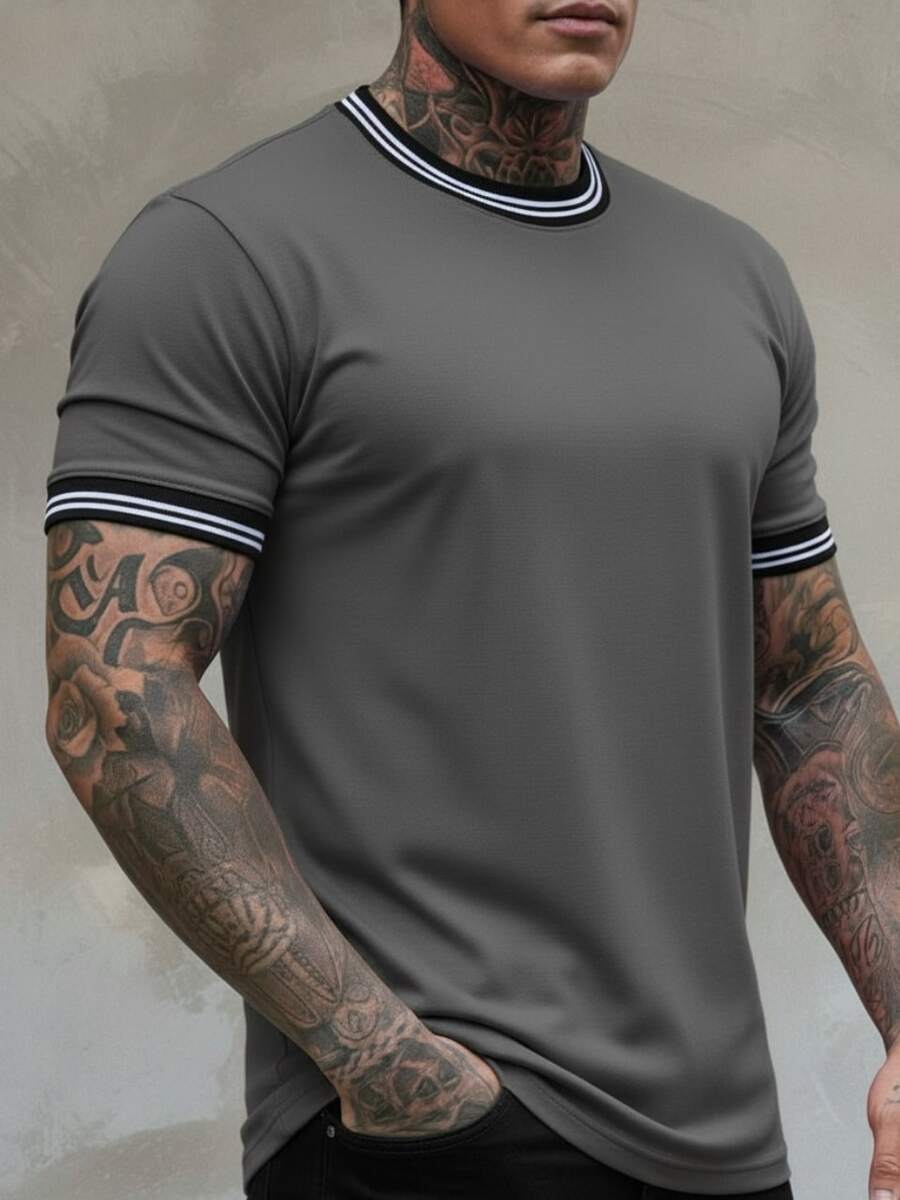 CAMISETA GUARNIÇÃO LISTRADA