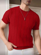 Camiseta Básica Masculina Malha – Gola Careca Redonda Manga Curta Casual de Verão Premium