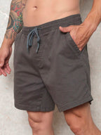 Bermuda Short Masculina Tecido sarja Brim Com elastico na cintura