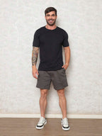 Bermuda Short Masculina Tecido sarja Brim Com elastico na cintura