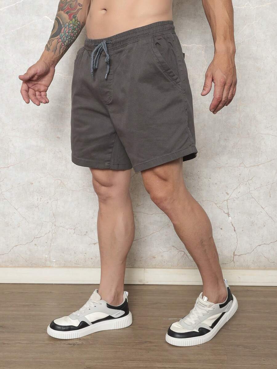 Bermuda Short Masculina Tecido sarja Brim Com elastico na cintura