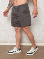 Bermuda Short Masculina Tecido sarja Brim Com elastico na cintura