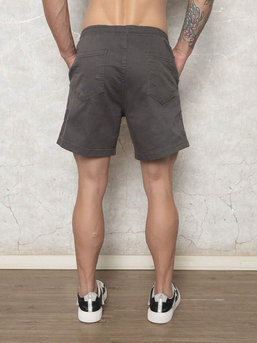 Bermuda Short Masculina Tecido sarja Brim Com elastico na cintura