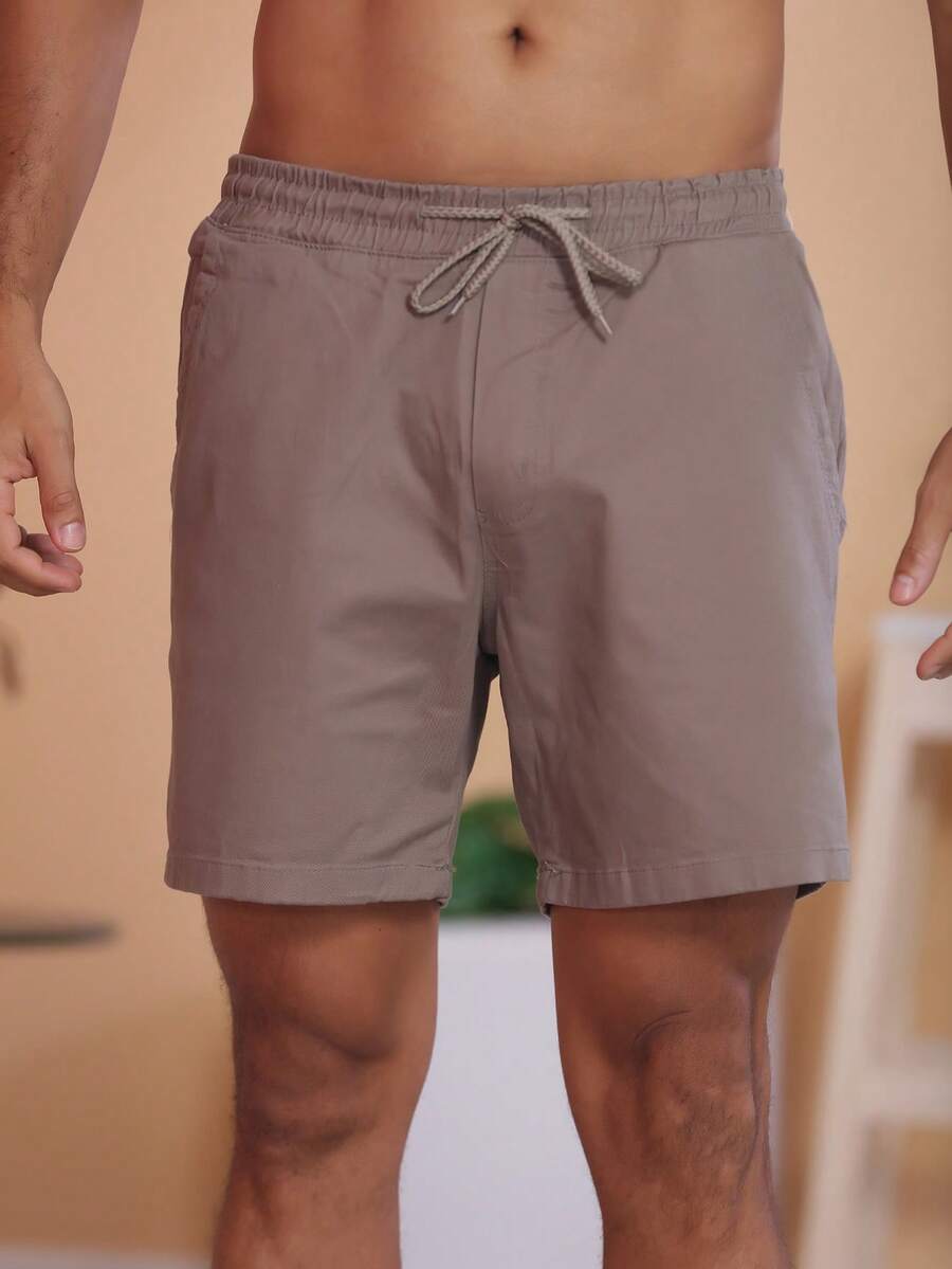 Bermuda Short Masculina Tecido sarja Brim Com elastico na cintura