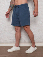 Bermuda Short Masculina Tecido sarja Brim Com elastico na cintura