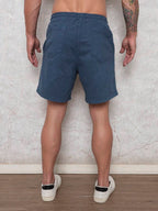 Bermuda Short Masculina Tecido sarja Brim Com elastico na cintura