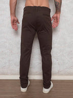 Calça Masculina em Sarja com Elastano Estilo Alfaiataria Esporte Fino Elegante com Bolsos Alta Durabilidade