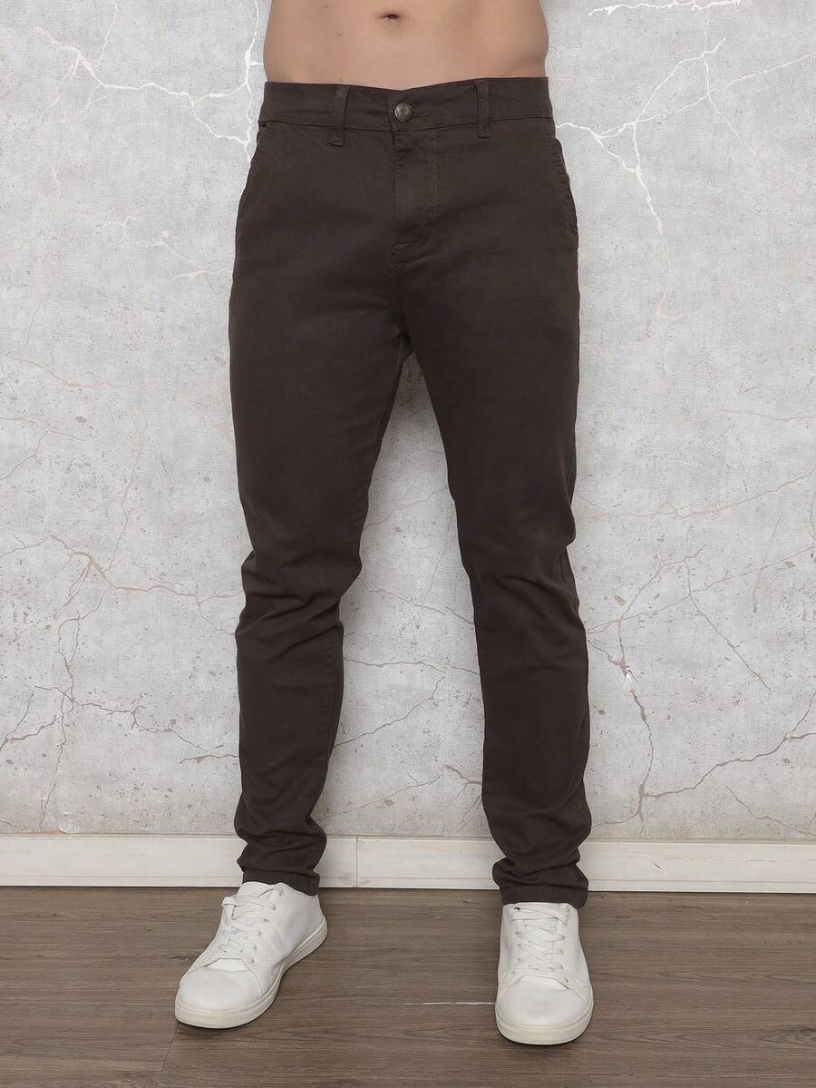 Calça Masculina em Sarja com Elastano Estilo Alfaiataria Esporte Fino Elegante com Bolsos Alta Durabilidade