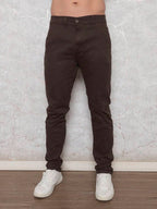 Calça Masculina em Sarja com Elastano Estilo Alfaiataria Esporte Fino Elegante com Bolsos Alta Durabilidade