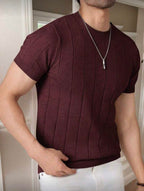 Camiseta Básica Masculina Malha – Gola Careca Redonda Manga Curta Casual de Verão Premium