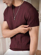 Camiseta Básica Masculina Malha – Gola Careca Redonda Manga Curta Casual de Verão Premium