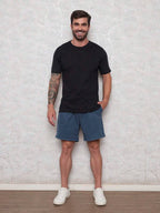 Bermuda Short Masculina Tecido sarja Brim Com elastico na cintura